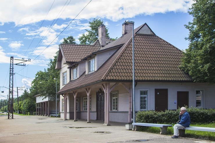 The Carnikava railway station is a monument of wooden architecture of the 30s