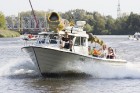 A water vehicle parade was held in Carnikava, Vidzeme