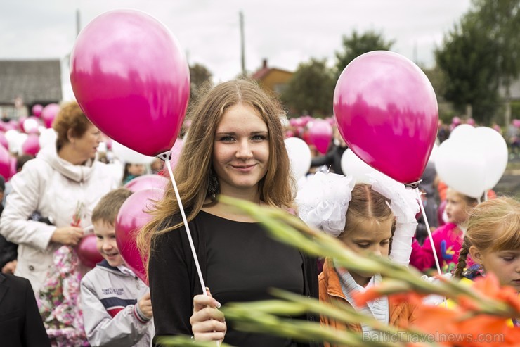 A festive walk through the city on September 1 in Kraslava, Latgale
