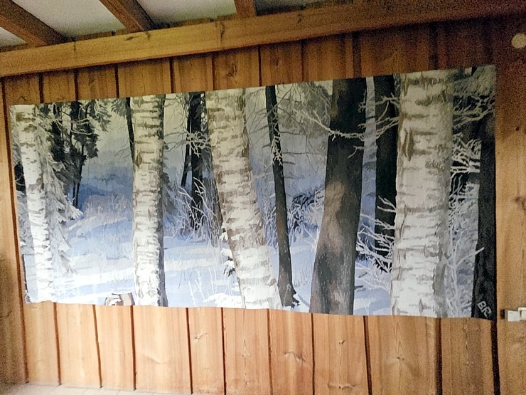 Apmeklējam tekstilmākslinieci Baibu Rīteri ļoti skaistā Saldus novada viensētā, kur tiek austi unikāli gobolēni 379767