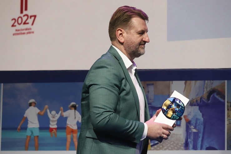 Tūrisma izstādē «Balttour 2026» tiek pasniegtas «GADA CILVĒKS TŪRISMĀ 2025» balvas. Foto: Rojs Maizītis 386094