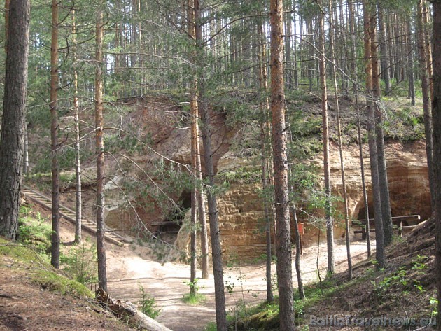 Piusa alas ir sākušas veidoties 1922.gadā.kas stikla ražošanai pazemes šahtās sāka rakt kvarca smiltis Piusa alas ir sākušas veidoties 1922.gadā.kas stikla ražošanai pazemes šahtās sāka rakt kvarca smiltis 34927