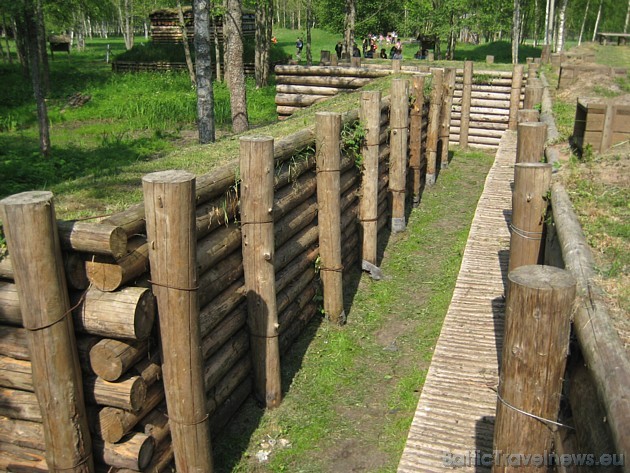 Vācu valnis - purvainā reljefa dēļ nebija iespējams būvēt tradicionālos zemē iedziļinātos nocietinājumus 35421