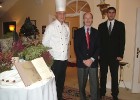 Viesnīcas Grand Palace Hotel medījumu mēnesi prezentē - šefpavārs Inards Straume, viesnīcas direktors Bernhards Loew un mārketinga direktors Raivis Ni 19