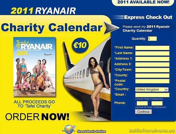 Iegādāties kalendāru iespējams interneta vietnē www.ryanaircalendar.com
Foto: Ryanaircalendar.com 52195