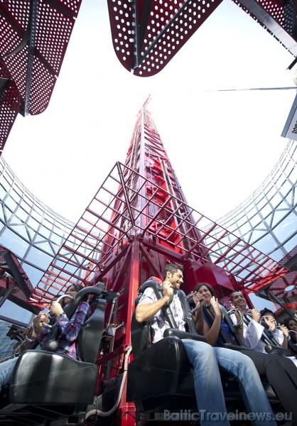 Ātruma tornis G-Force atrodas lielā kristāla tunelī
Foto: © Ferrari World Abu Dhabi 52222