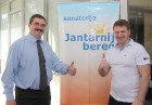 Sanatorijas «Jantarnij bereg» direktors Viktors Daņilohs un «BalticTravelnews.com» direktors Aivars Mackevičs 39