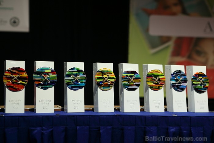 Tūrisma nozares balvas «Gada cilvēks tūrismā 2012» pasniegšanas ceremonija notika 8.02.2013 tūrisma izstādes Balttour 2013 laikā. Foto: Juris Ķilkuts, 88048