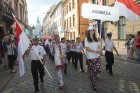 Pasaules koru olimpiādes gājiens Rīgas ielās norīt lielās ovācijās 36
