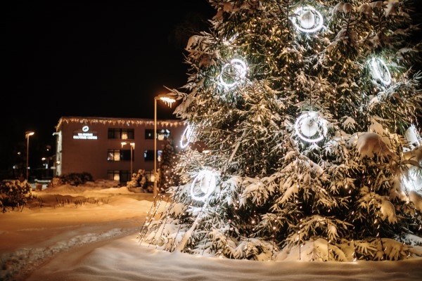 Christmas tree lighting in Valmiera on the first day of Advent