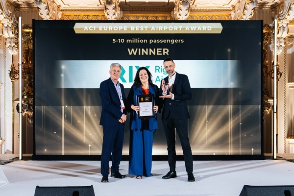RIX Riga Airport recognized as the Best European Airport in the 5–10 Million Passenger Category